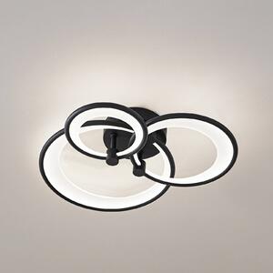 Lampa sufitowa LED Sorma Lindby, możliwość ściemniania, czarny, salon / jadalnia, metal, nowoczesny