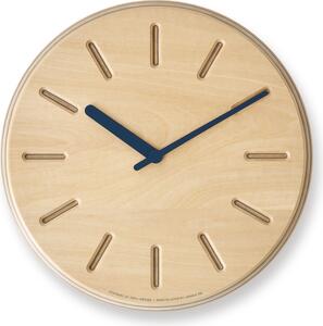 Zegar ścienny Paper Wood Line 29 cm niebieskie wskazówki