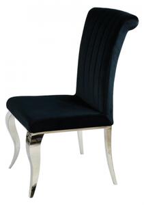 Krzesło glamour Stanley II Black - nowoczesne krzesło tapicerowane