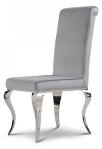 Krzesło glamour Premier Silver - nowoczesne krzesło tapicerowane