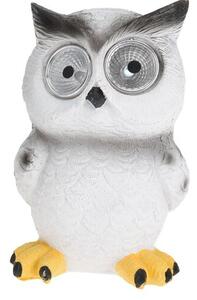Lampa solarna Standing Owl biały, 9 x 9 x 12,5 cm