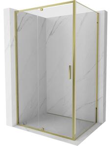 Mexen Exo kabina prysznicowa uchylna 150 x 100 cm, transparent, złota - 819-150-100-50-00