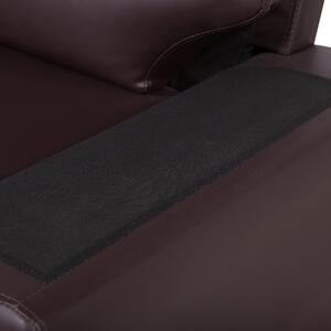 Klasyczna sofa trzyosobowa kanapa tapicerowana ekoskóra brązowa Vogar Beliani