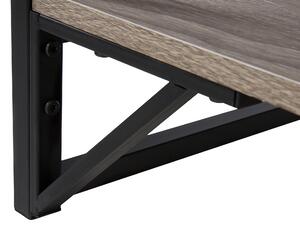 Nowoczesny stół kawowy ława do salonu z półką 120 x 60 cm drewno z czarnym Bolton Beliani