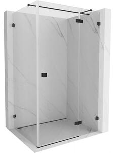 Mexen Lunar T kabina prysznicowa uchylna prawa 130 x 120 cm, transparent, czarna - 834T-130-120-70-00-P