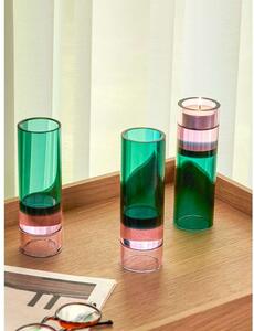 Hübsch - Astro Tealight Holder/Vase Green/Pink Hübsch