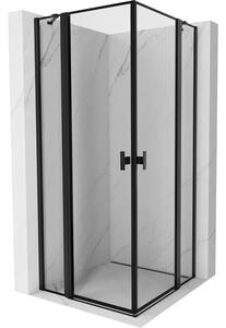 Mexen Mist Duo kabina prysznicowa uchylna 85 x 85 cm, czarna ramka, czarna - 8A4-085L-085P-70-70