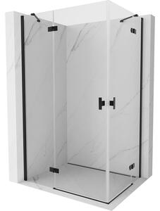 Mexen Mist-H Duo kabina prysznicowa uchylna lewa 95 x 85 cm, transparent, czarna - 8A5-095L-085P-70-00