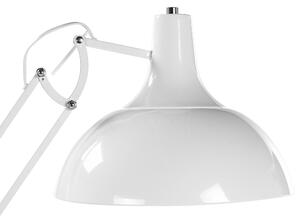 Lampa podłogowa z regulowanym ramieniem metal biała do salonu industrialna Parana Beliani