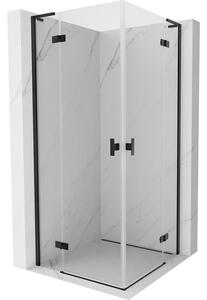 Mexen Mist-H L Duo kabina prysznicowa uchylna 90 x 90 cm, transparent, czarna - 8A5L-090L-090P-70-00