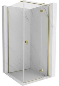 Mexen Mist-H T kabina prysznicowa uchylna prawa 80 x 80 cm, transparent, złota - 8A5T-080-080-50-00-P