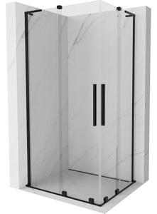 Mexen Velar L Duo kabina prysznicowa rozsuwana 90 x 80 cm, transparent, czarna - 871-090-080-02-03-70