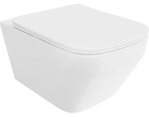 Mexen Riva miska wc Rimless Tornado z deską wolnoopadającą slim, duroplast, biała połysk - 30630200T