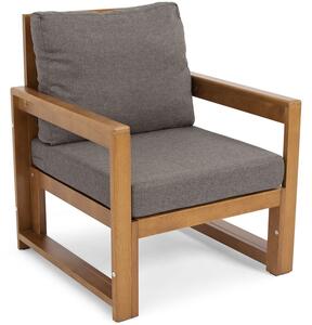 Zewnętrzny fotel wypoczynkowy MALTA brąz/grafit