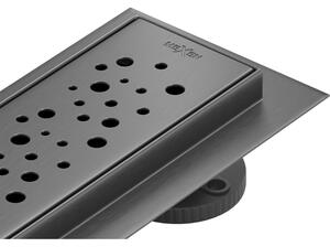Mexen Flat 360° M12 odpływ liniowy obrotowy 50 cm, gun gray szczotkowany - 1E21050-40