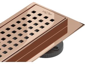 Mexen Flat 360° M08 odpływ liniowy obrotowy 50 cm, różowe złoto - 1625050-40