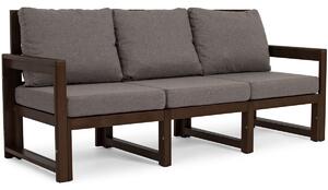 Uniwersalna sofa ogrodowa MALTA 3-os. ciemny brąz/grafit