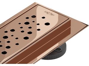 Mexen Flat 360° M12 odpływ liniowy obrotowy 50 cm, różowe złoto - 1621050-40