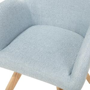 Nowoczesny fotel tapicerowany siedzisko poliester do salonu jasnoniebieski Bjarn Beliani