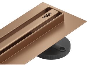 Mexen Flat 360° Slim odpływ liniowy obrotowy 50 cm, miedź szczotkowana - 1C41050
