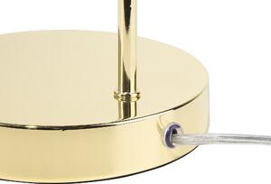 Industrialna lampa stołowa biurkowa 48 cm metalowa złota Savena Beliani
