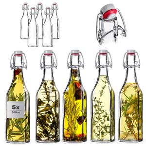 Szklana butelka Nave 500ml z korkiem mechanicznym 5 szt