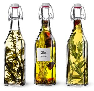 Szklana butelka Nave 500ml z korkiem mechanicznym 3 szt