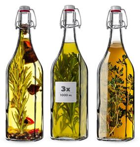 Szklana butelka Nave 1000ml z korkiem mechanicznym 3 szt