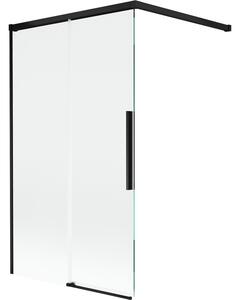 Mexen Rox parawan nawannowy 2-skrzydłowy rozsuwany 100 x 150 cm, transparent, czarny - 8C9-100-003-70-00