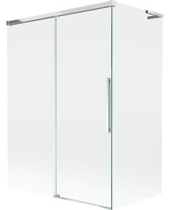 Mexen Rox L parawan nawannowy 2-skrzydłowy rozsuwany 120 + 70 x 150 cm, transparent, chrom - 8C9L-120-070-01-00