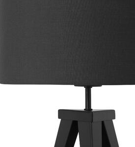Lampka stołowa nocna podstawa trójnóg metalowa czarny klosz Stiletto Beliani