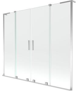 Mexen Velar L Duo parawan nawannowy 2-skrzydłowy rozsuwany 180 x 150 cm, transparent, chrom - 896-180-003-02-01