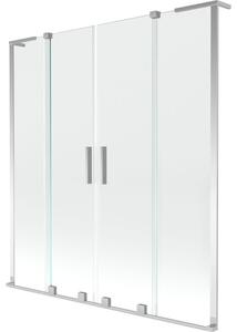 Mexen Velar L Duo parawan nawannowy 2-skrzydłowy rozsuwany 140 x 150 cm, transparent, chrom - 896-140-003-02-01