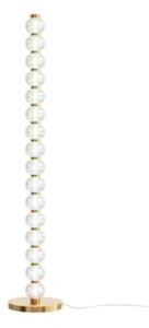Lampa stojąca podłogowa art deco złoto-przezroczysta szklane ryflowane kulki LED 33W AMULET Maytoni