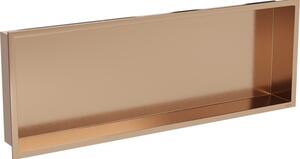 Mexen X-Wall-R półka wnękowa z kołnierzem 90 x 30 cm, miedź szczotkowana - 19C0903010