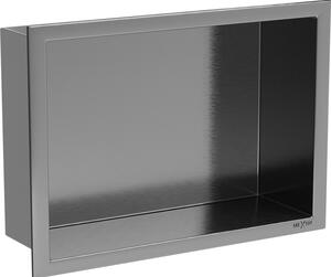 Mexen X-Wall-R półka wnękowa z kołnierzem 30 x 20 cm, gun gray szczotkowany - 19E0302010
