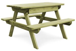 Stół piknikowy z ławkami, 90x90x58 cm, impregnowana sosna