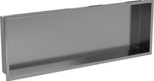 Mexen X-Wall-R półka wnękowa z kołnierzem 90 x 30 cm, gun gray szczotkowany - 19E0903010