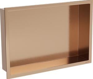 Mexen X-Wall-R półka wnękowa z kołnierzem 45 x 30 cm, miedź szczotkowana - 19C0453010
