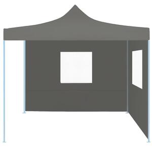 Rozkładany namiot imprezowy z 2 ściankami, 3x3 m, antracytowy