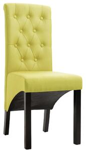 Krzesła stołowe, 2 szt., zielone, obite tkaniną