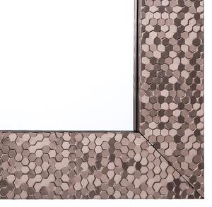 Lustro ścienne brązowe oprawione tworzywo sztuczne 50 x 130 cm prostokątne Beliani