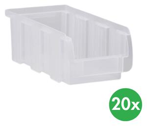 Plastikowy pojemniki COMPACT, 102 x 215 x 75 mm, przezroczysty