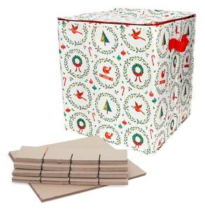 Pojemnik do przechowywania ubrań z plastiku z recyklingu 32x32x35 cm Classic Christmas – Rex London