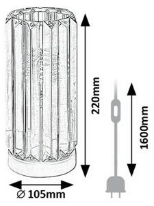 Rabalux 74206 metalowa lampa stołowa Veness, przydymiony