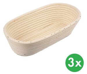 Koszyk do pieczywa owalny, rattan, 32 x 15 x 9 cm, 3 szt