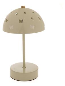 Beżowa metalowa dziecięca lampa stołowa Butterfly – Dakls