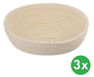Koszyk do pieczywa owalny, rattan, 28 x 22 x 9 cm, 3 szt
