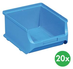 Plastikowe pojemniki PLUS 2B, 137 x 160 x 82 mm, niebieskie, 20 szt