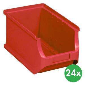 Plastikowe pojemniki PLUS 3, 150 x 235 x 125 mm, czerwone, 24 szt